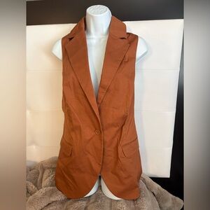 Victoria's Secret Sleeveless brown Tailored Vest size 16 body by Victoria